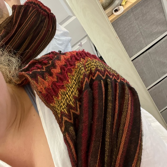 ❤️🧣BEAUTIFUL DESIGNER SCARF🧣❤️INFINITY LONG EUC GIFT TEXTURED COLORFUL EARTHY - Picture 8 of 15